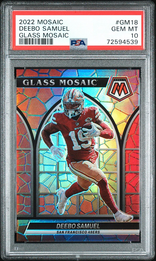 2022 Panini Mosaic Glass Mosaic Gm18 Deebo Samuel PSA 10