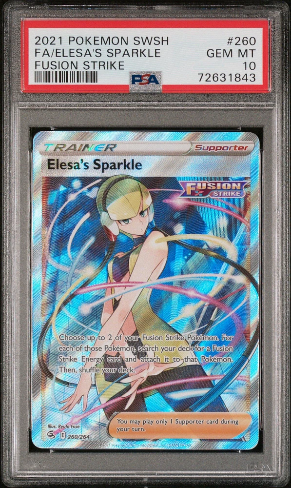 2021 Pokemon Sword & Shield Fusion Strike 260 Fa/elesa's Sparkle PSA 10