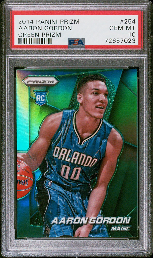 2014 Panini Prizm 254 Aaron Gordon Green Prizm PSA 10