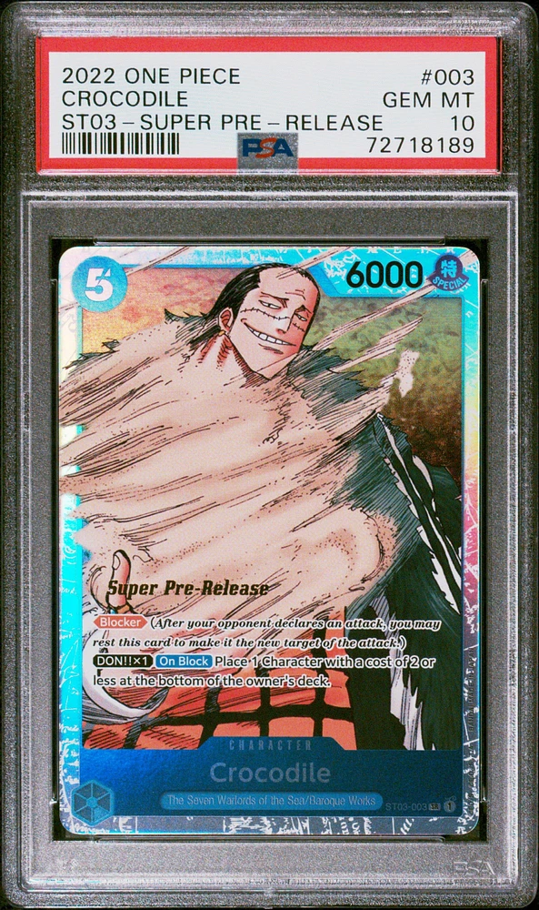 2022 One Piece Starter Deck-the Seven Warlords Of The Sea 003 Crocodile PSA 10