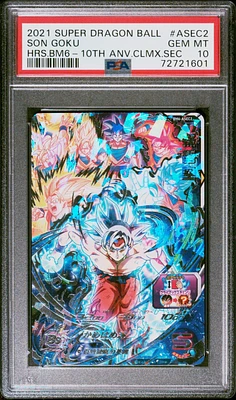 2021 Super Dragon Ball Heroes Big Bang Mission 6 Asec2 Son Goku 10th Anniversary Climax Secret PSA 10