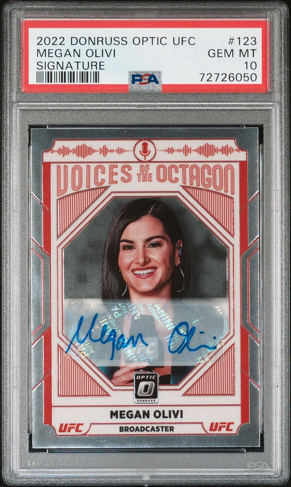 2022 Panini Donruss Optic Ufc 123 Megan Olivi Signature PSA 10