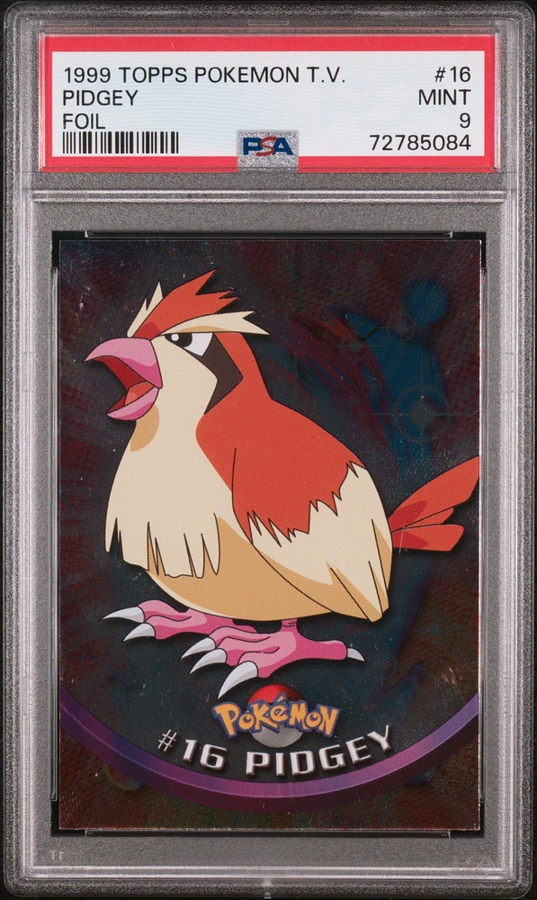 1999 Topps Pokemon Tv 16 Pidgey Foil PSA 9