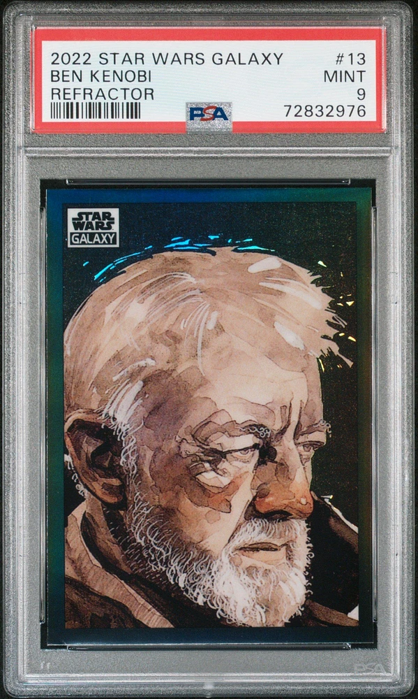 2022 Topps Chrome Star Wars Galaxy 13 Ben Kenobi Refractor PSA 9