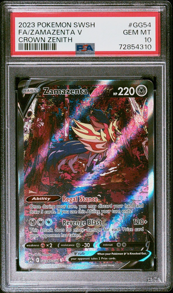 2023 Pokemon Sword And Shield Crown Zenith Gg54 Fa/zamazenta V PSA