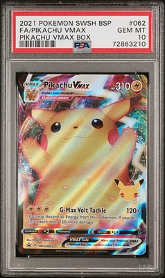 Pokemon Swsh Black Star Promo Fa/pikachu Vmax PSA