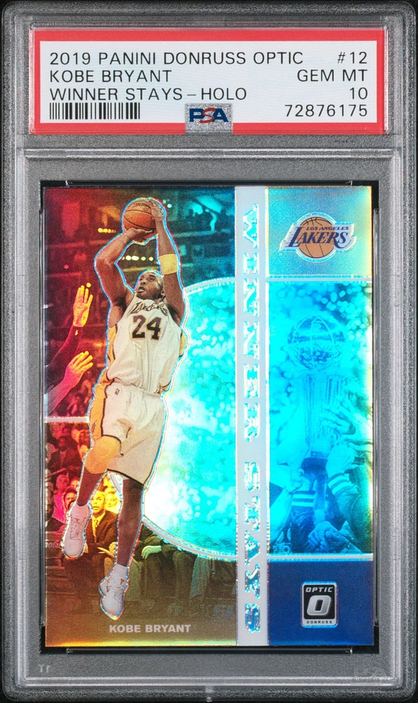 2019 Panini Donruss Optic Winner Stays 12 Kobe Bryant Holo PSA 10