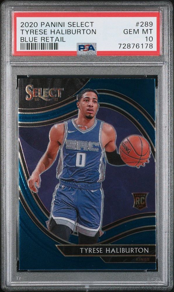 2020 Panini Select 289 Tyrese Haliburton Blue Retail PSA 10