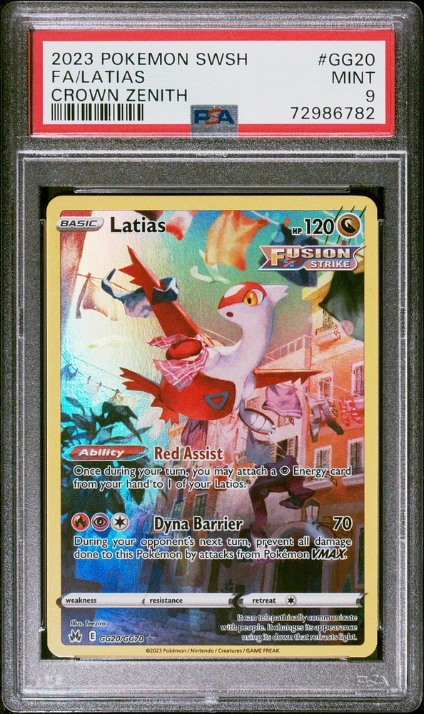 2023 Pokemon Sword And Shield Crown Zenith Gg20 Fa/latias PSA 9