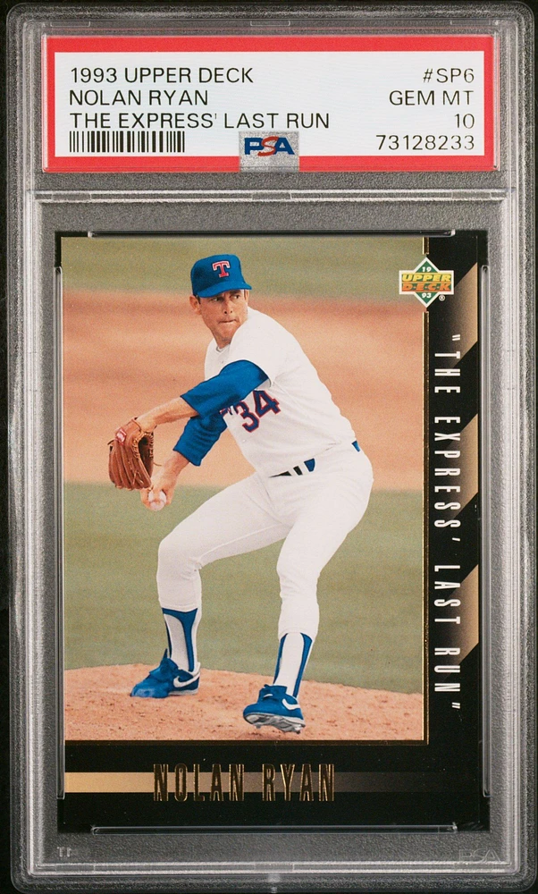 1993 Upper Deck Sp6 Nolan Ryan The Express' Last Run PSA 10