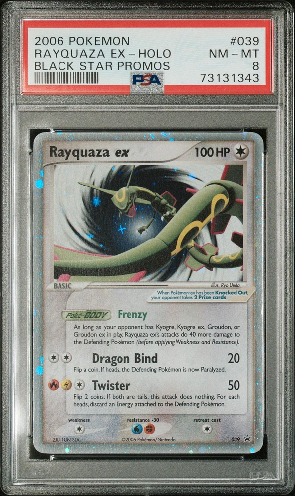 2006 Pokemon Black Star Promos 039 Rayquaza Ex-holo PSA