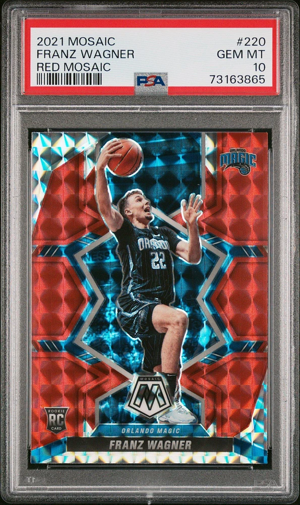 2021 Panini Mosaic 220 Franz Wagner Red Mosaic PSA 10