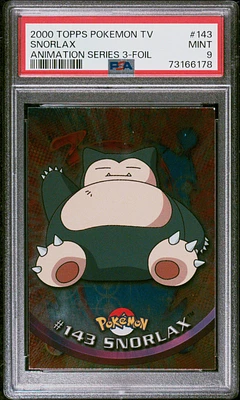 2000 Topps Pokemon Tv Animation Series 3 143 Snorlax Foil PSA 9