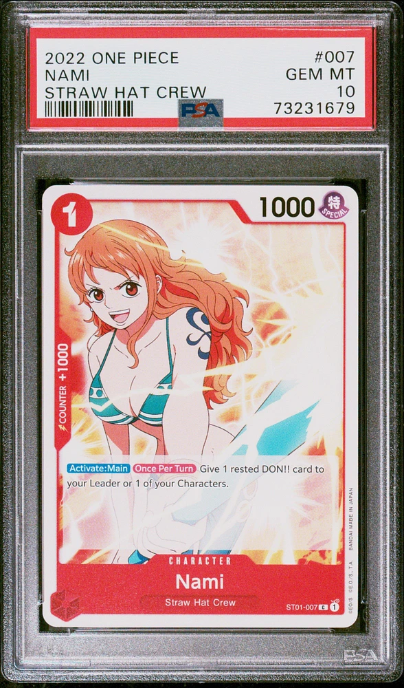 2022 One Piece Starter Deck-straw Hat Crew 007 Nami PSA 10