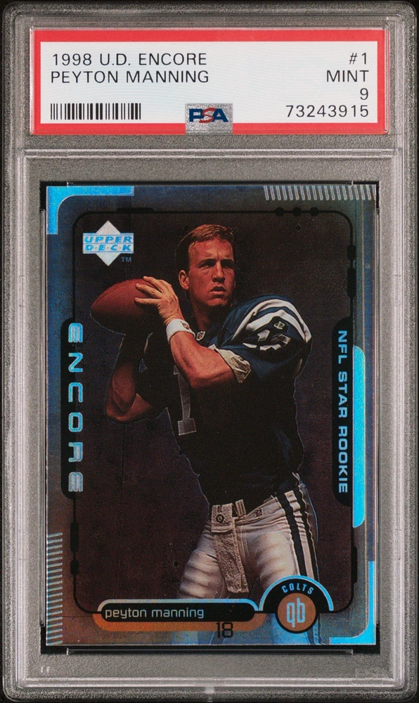 1998 Upper Deck Encore 1 Peyton Manning PSA 9