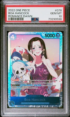 2022 One Piece Romance Dawn 078 Boa Hancock PSA 10