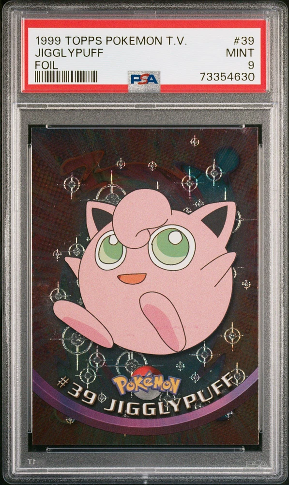 1999 Topps Pokemon Tv 39 Jigglypuff Foil PSA 9