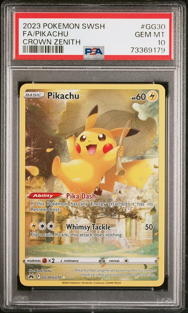 2023 Pokemon Sword And Shield Crown Zenith Gg30 Fa/pikachu PSA
