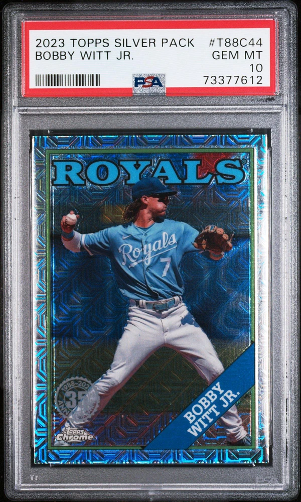 2023 Topps Silver Pack 1988 Chrome Promo T88c44 Bobby Witt Jr. PSA 10