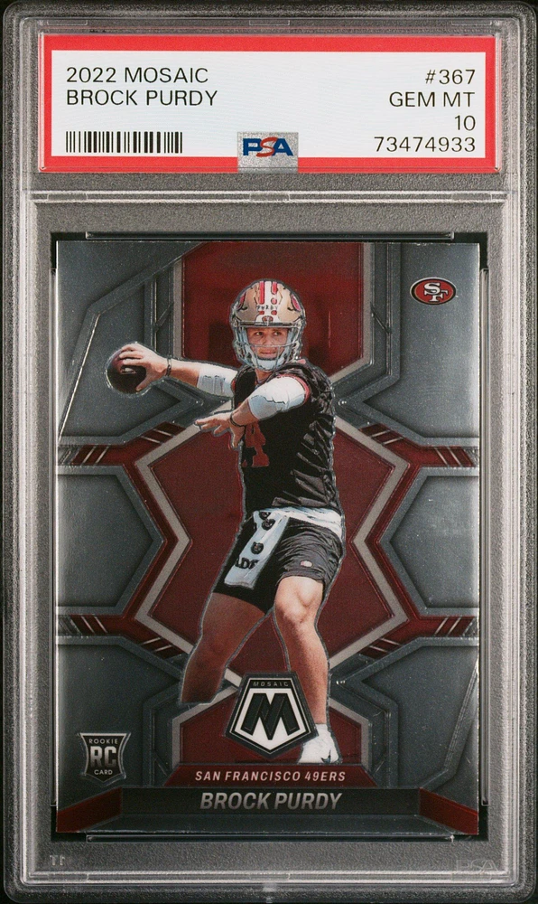 2022 Panini Mosaic 367 Brock Purdy PSA