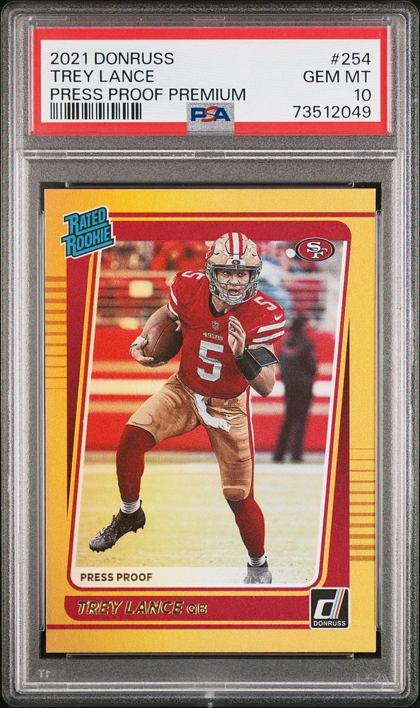 2021 Panini Donruss 254 Trey Lance PSA 10