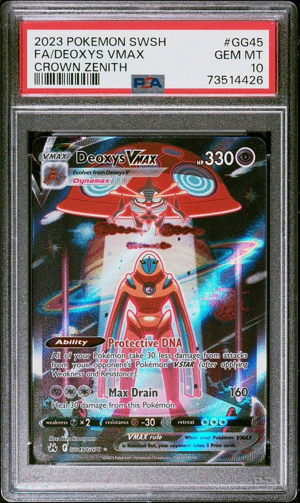 2023 Pokemon Sword And Shield Crown Zenith Gg45 Fa/deoxys Vmax PSA