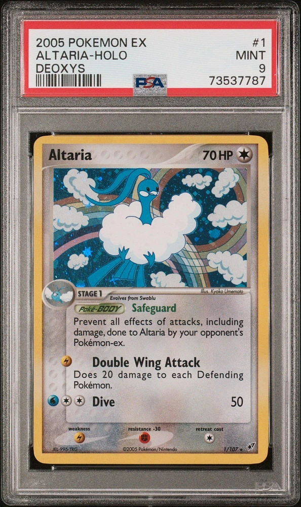 2005 Pokemon Ex Deoxys 1 Altaria PSA 9