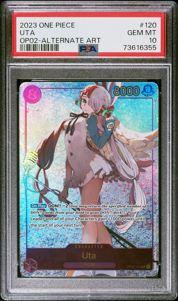 2023 One Piece Paramount War 120 Uta Alternate Art PSA 10