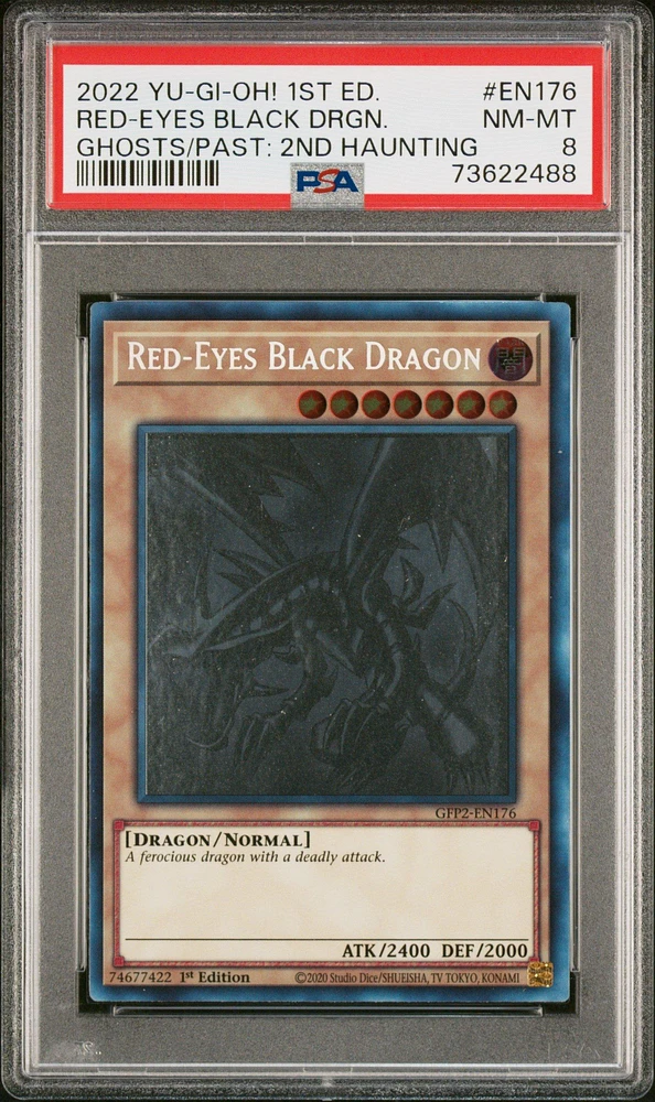 2022 Yu-gi-oh! Gfp2-ghosts From The Past: The 2nd Haunting En176 Red-eyes Black Dragon 1st Edition PSA