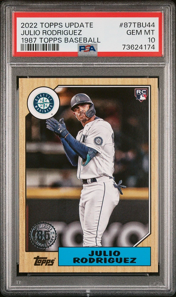 2022 Topps Update 1987 Topps Baseball 87tbu44 Julio Rodriguez PSA