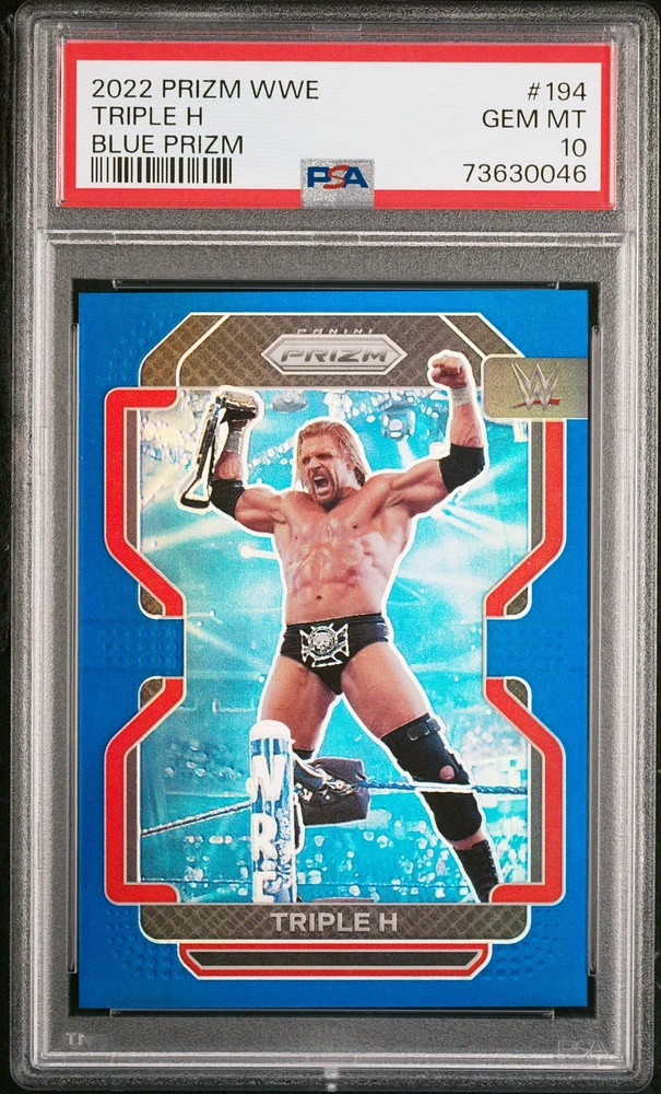 2022 Panini Prizm Wwe 194 Triple H Blue Prizm PSA 10