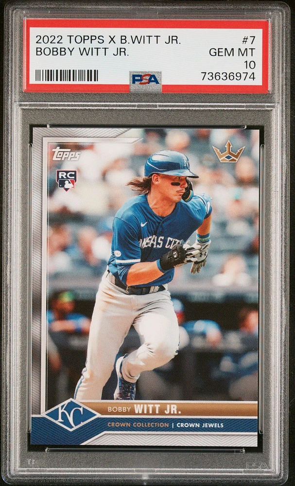 2022 Topps X Bobby Witt Jr. Crown Collection 7 Bobby Witt Jr. PSA 10