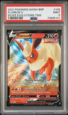2021 Pokemon Swsh Black Star Promo 149 Flareon V PSA 9