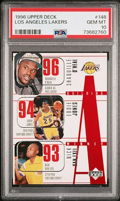 1996 Upper Deck 148 Los Angeles Lakers PSA 10