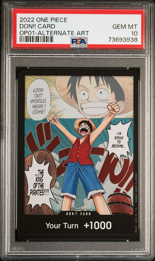 2022 One Piece Romance Dawn Don!! Card Alternate Art PSA 10