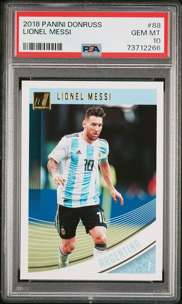 2018 Panini Donruss 88 Lionel Messi PSA 10