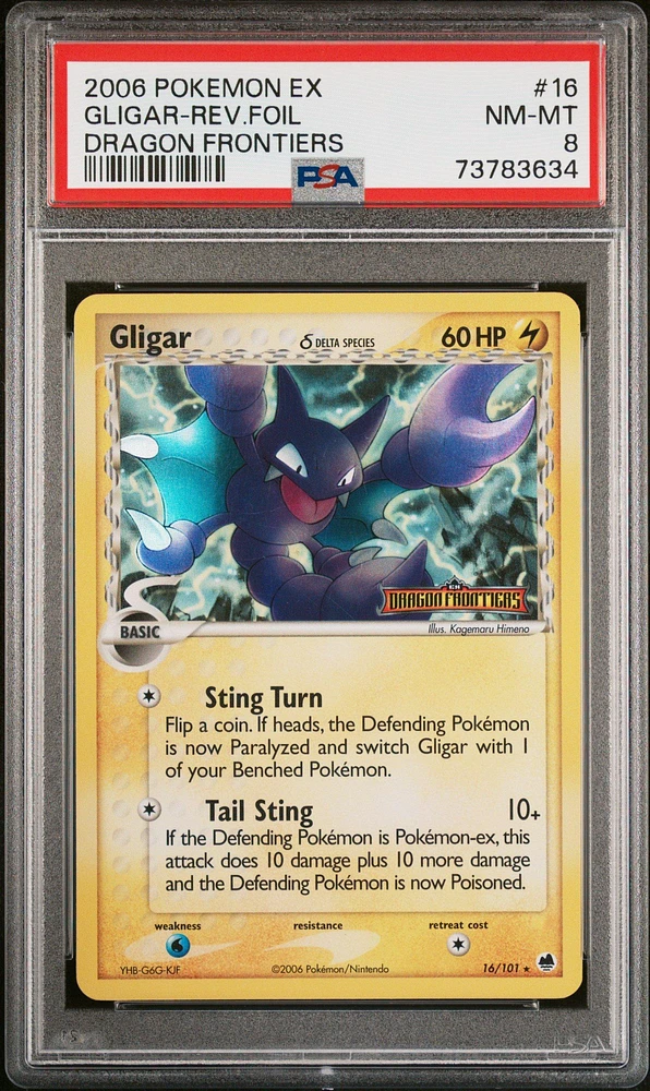 2006 Pokemon Ex Dragon Frontiers 16 Gligar PSA