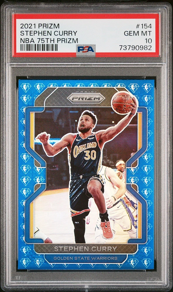 2021 Panini Prizm 154 Stephen Curry Nba 75th Prizm PSA 10