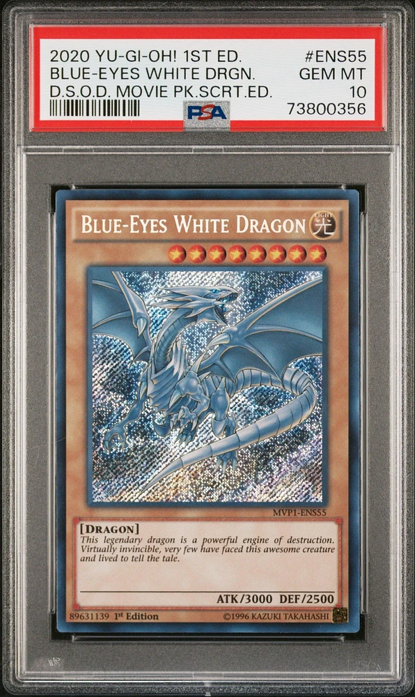 2020 Yu-gi-oh! The Dark Side Of Dimensions Movie Pack Secret Edition Ens55 Blue PSA 10