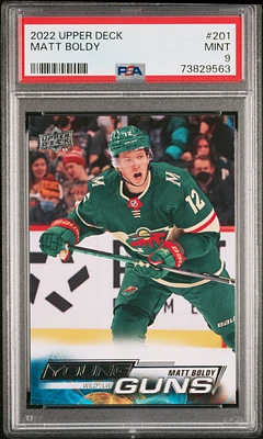 2022 Upper Deck 201 Matt Boldy PSA 9
