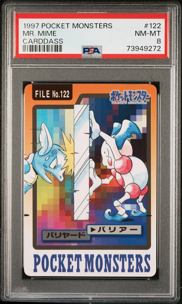 1997 Pocket Monsters Carddass 122 Mr. Mime PSA 8