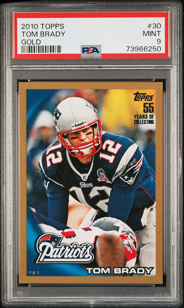 2010 Topps 30 Tom Brady Gold PSA 9