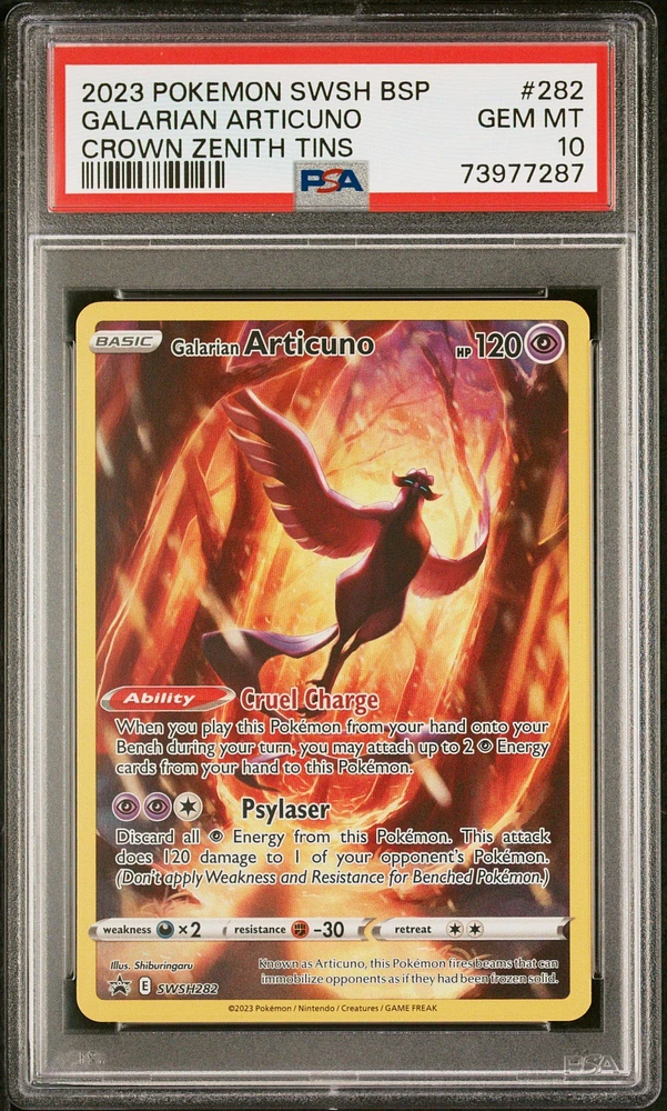 2023 Pokemon Swsh Black Star Promo 282 Galarian Articuno PSA 10