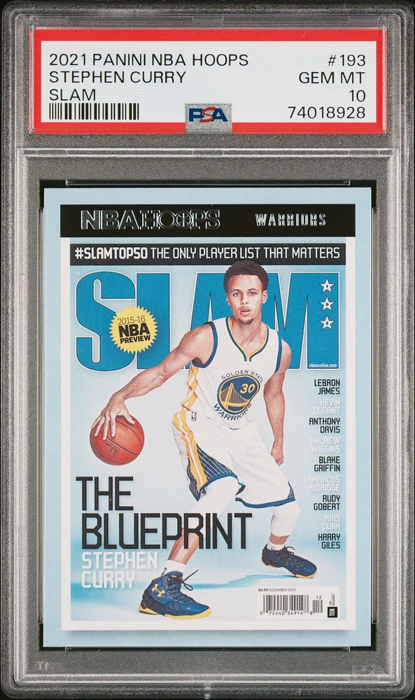 2021 Panini Nba Hoops Slam 193 Stephen Curry PSA 10