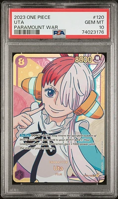 2023 One Piece Paramount War 120 Uta PSA 10
