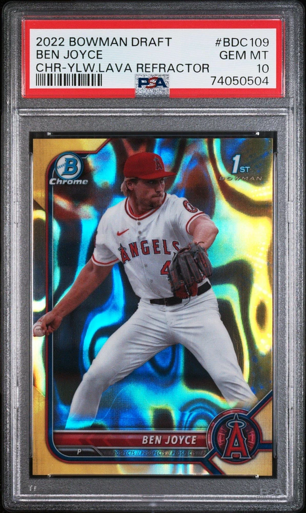 2022 Bowman Draft Bdc109 Ben Joyce Chrome-yellow Lava Refractor PSA 10