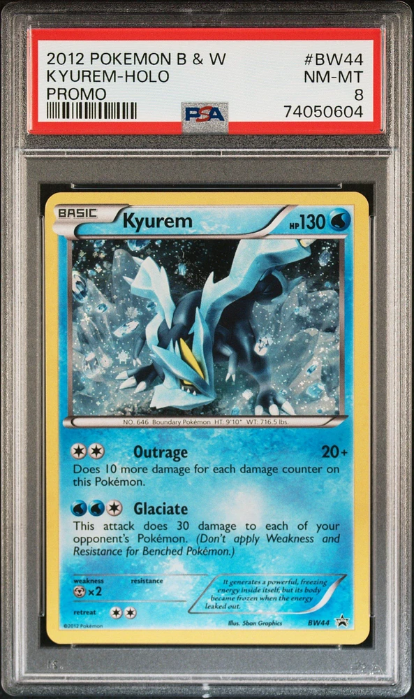2012 Pokemon Black & White Promo Bw44 Kyurem-holo PSA 8