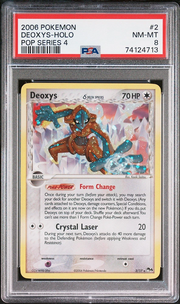 2006 Pokemon Pop Series 4 2 Deoxys-holo PSA 8