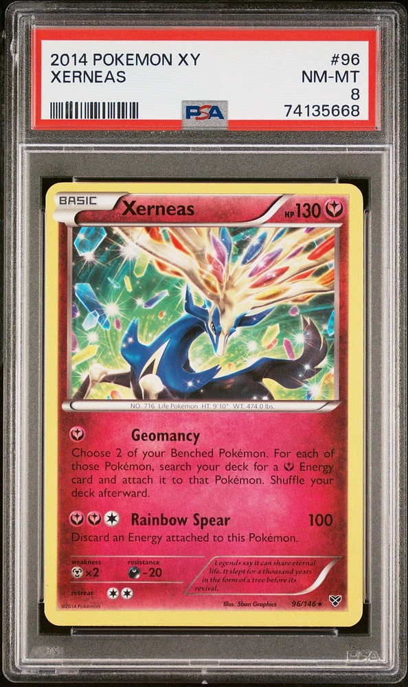 2014 Pokemon Xy 96 Xerneas PSA 8