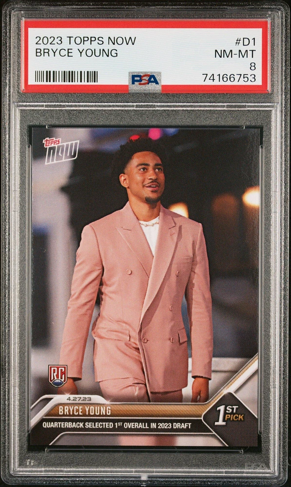 2023 Topps Now D1 Bryce Young PSA 8
